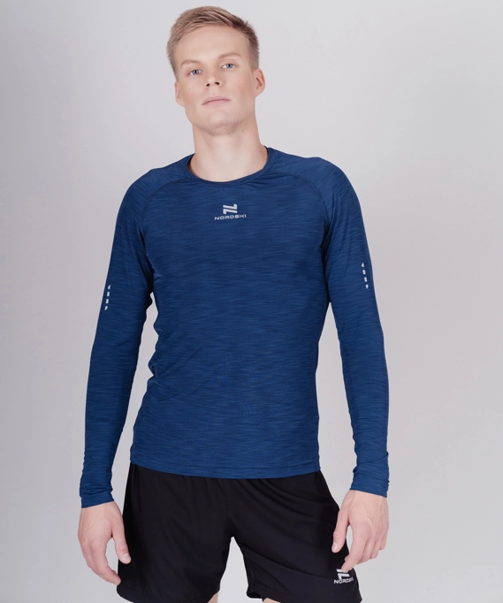 Футболка Nordski Pro Blue с длинным рукавом