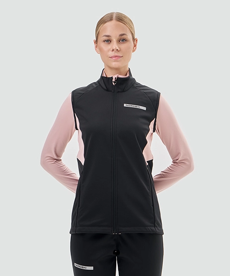Жилет тренировочный Nordski Core Black/Soft Pink W