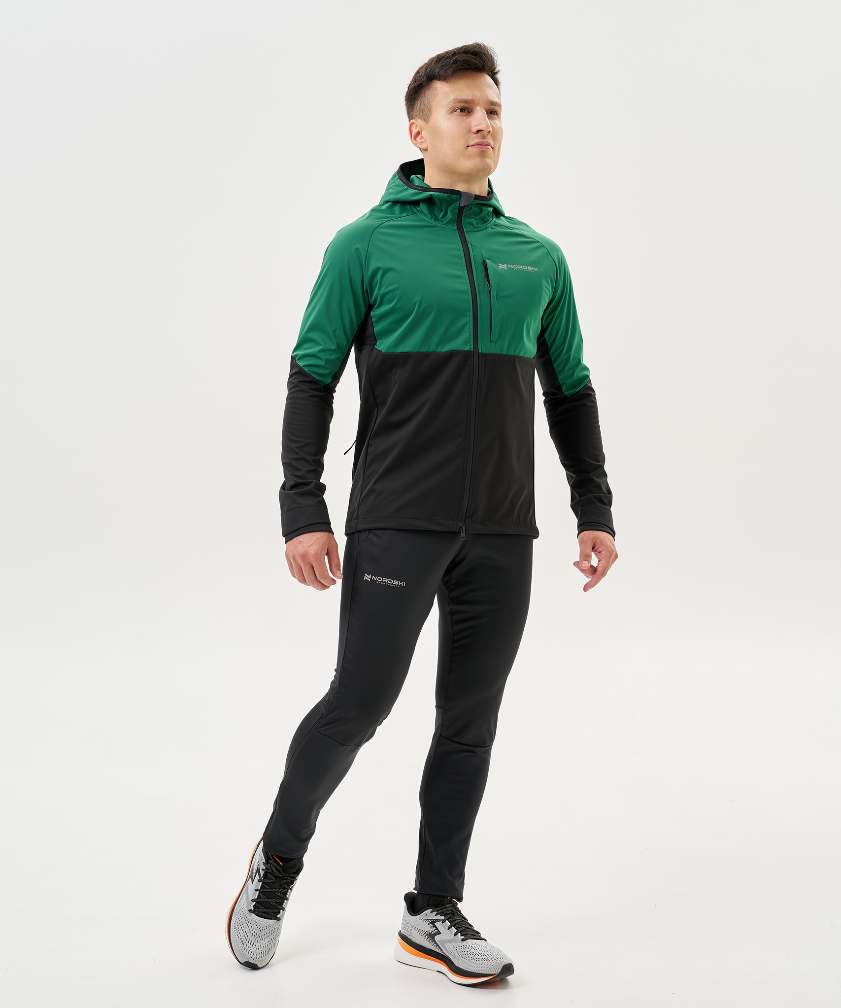 Тренировочная куртка Nordski PRO TOUR HOOD Alpine Green/Black