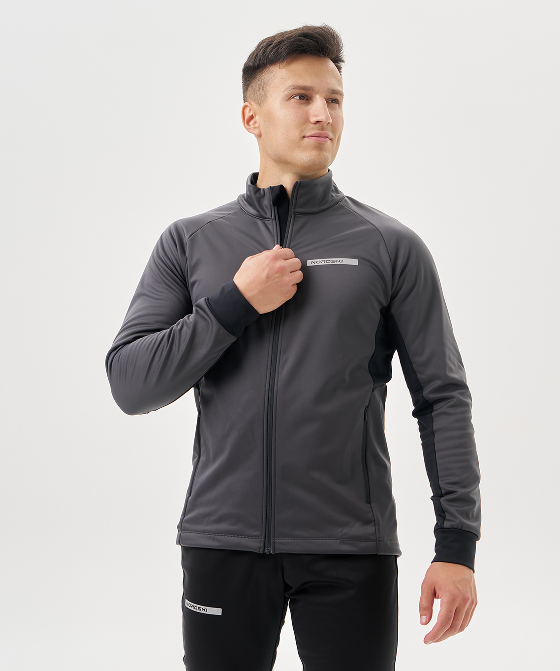 Тренировочная куртка Nordski Core Graphite/Black