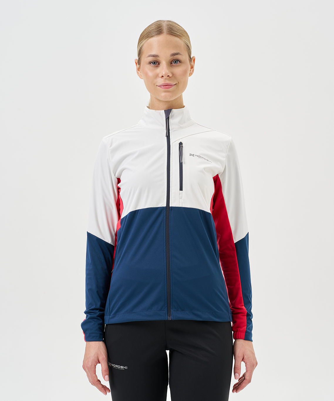 Тренировочная куртка Nordski PRO TOUR White/Deep/Red W