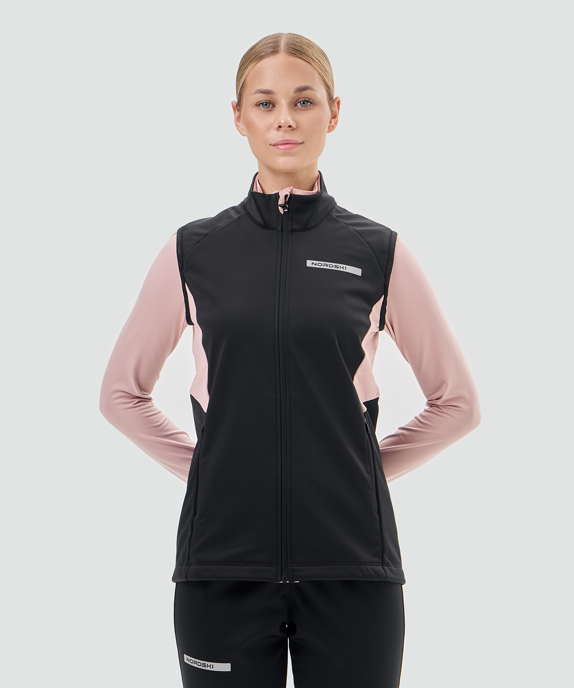Жилет тренировочный Nordski Core Black/Soft Pink W