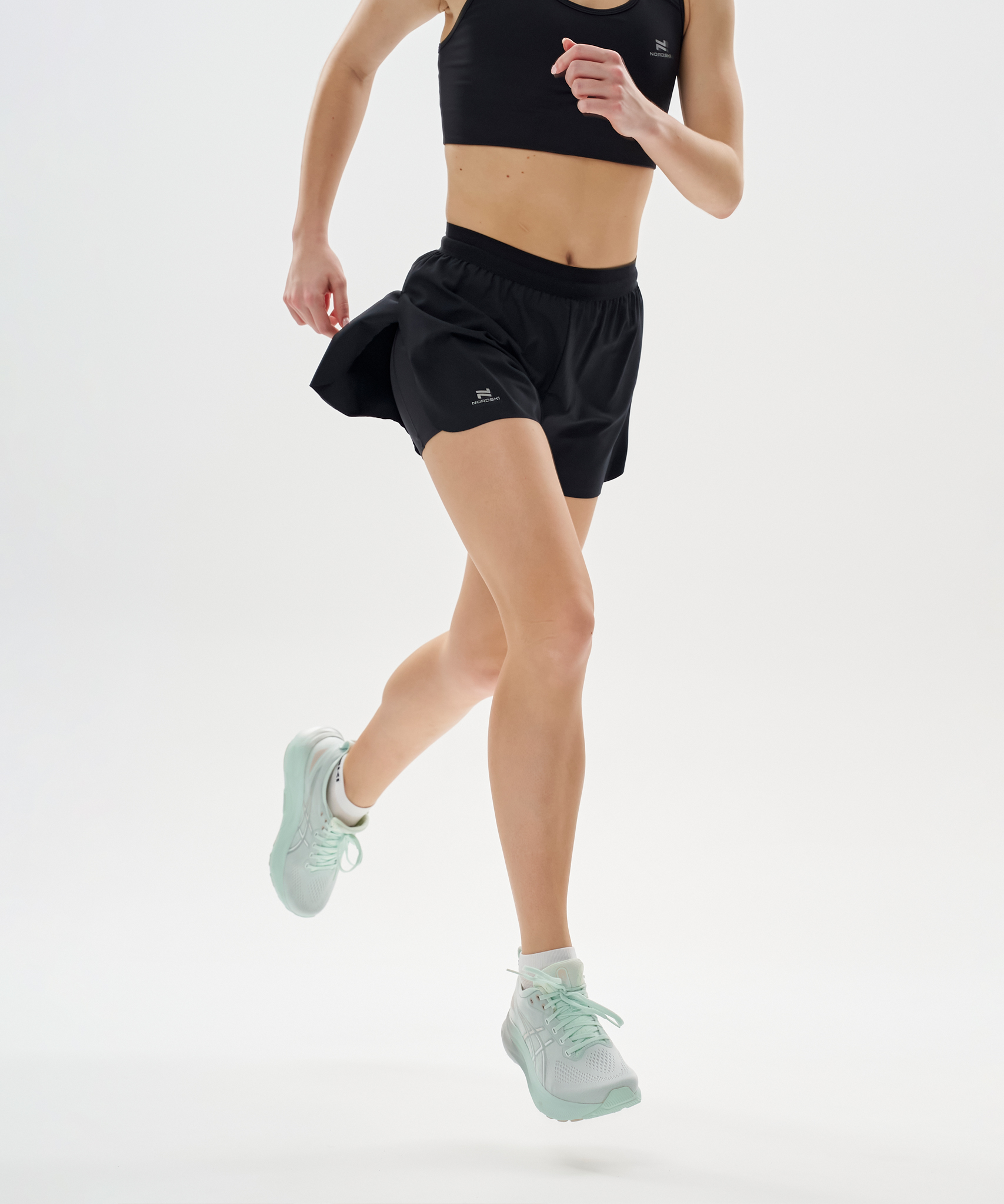 Шорты 2 в 1 Nordski Road Black W