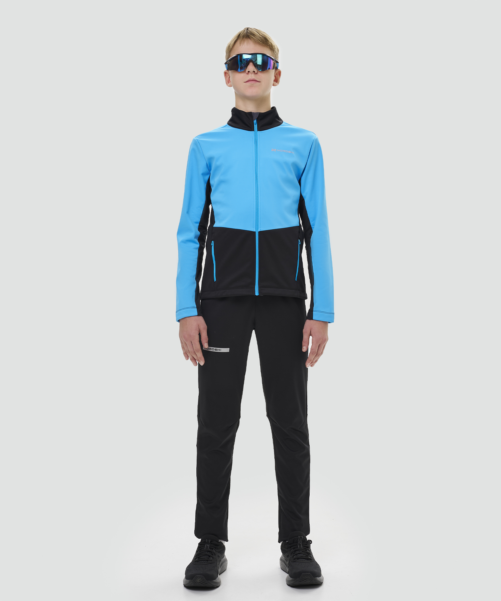 Тренировочная куртка Nordski Jr. Advance Light Blue/Black